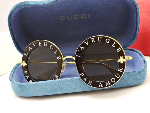 Окуляри Gucci GG 0113S L'Aveugle Par Amour Black купити, ціна 2 800 грн, Фото 37
