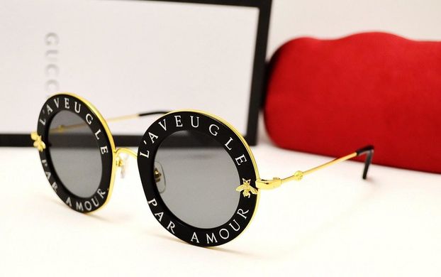 Окуляри Gucci GG 0113S L'Aveugle Par Amour Black купити, ціна 2 800 грн, Фото 47