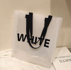 Силіконова сумка шоппер біла White (591846261643) купити, ціна 382 грн, Фото 17