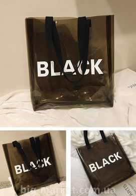 Силиконовая сумка шоппер черная Black (591846261643) купить, цена 302 грн, Фото 28