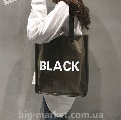 Силіконова сумка шоппер чорна Black (591846261643) купити, ціна 302 грн, Фото 38