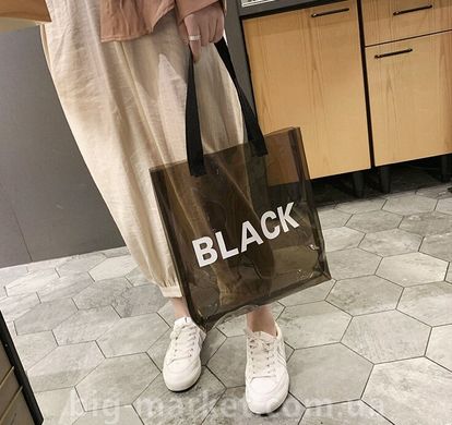 Силиконовая сумка шоппер черная Black (591846261643) купить, цена 302 грн, Фото 68
