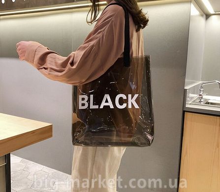 Силиконовая сумка шоппер черная Black (591846261643) купить, цена 302 грн, Фото 58