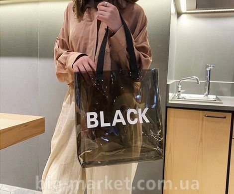 Силіконова сумка шоппер чорна Black (591846261643) купити, ціна 302 грн, Фото 88