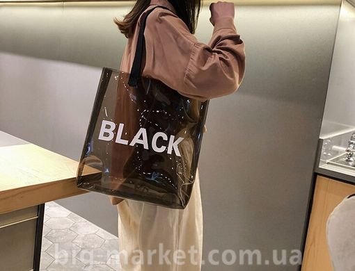Силиконовая сумка шоппер черная Black (591846261643) купить, цена 302 грн, Фото 78