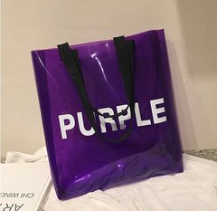 Силіконова сумка шоппер фіолетова Purple (591846261643) купити, ціна 425 грн, Фото 14