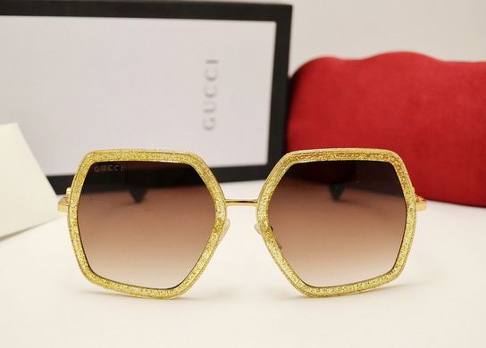 Окуляри Gucci GG 0106 Gold купити, ціна 2 800 грн, Фото 26