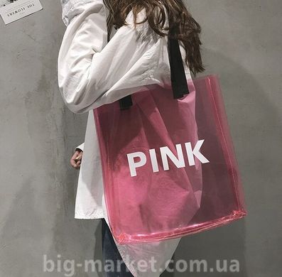 Силіконова сумка шоппер рожева Pink (591846261643) купити, ціна 382 грн, Фото 36