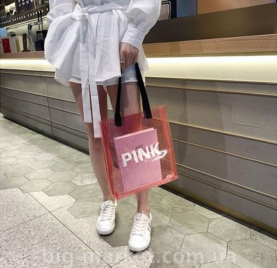 Силіконова сумка шоппер рожева Pink (591846261643) купити, ціна 382 грн, Фото 66