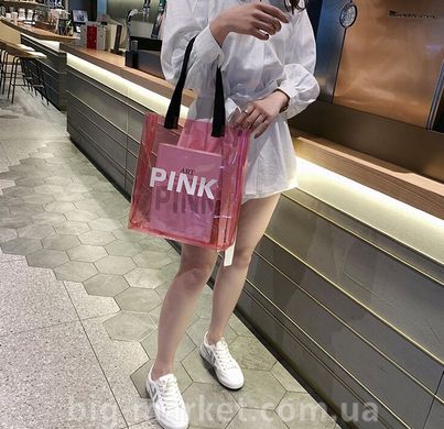 Силіконова сумка шоппер рожева Pink (591846261643) купити, ціна 382 грн, Фото 56