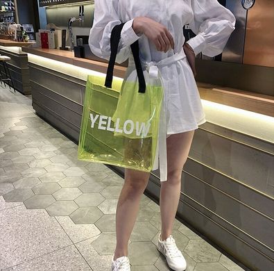 Силиконовая сумка шоппер желтая Yellow (591846261643) купить, цена 382 грн, Фото 44