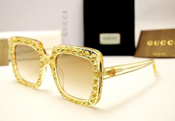 Окуляри Gucci GG 0148/S Gold-Shine купити, ціна 4 560 грн, Фото 15