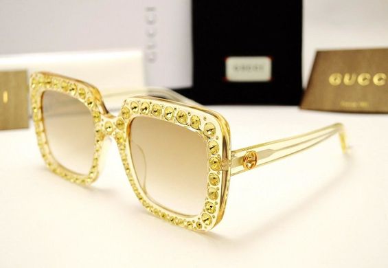 Окуляри Gucci GG 0148/S Gold-Shine купити, ціна 4 560 грн, Фото 55