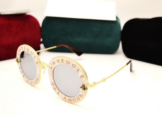 Окуляри Gucci GG 0113S L'Aveugle Par Amour Pearl купити, ціна 2 223 грн, Фото 58