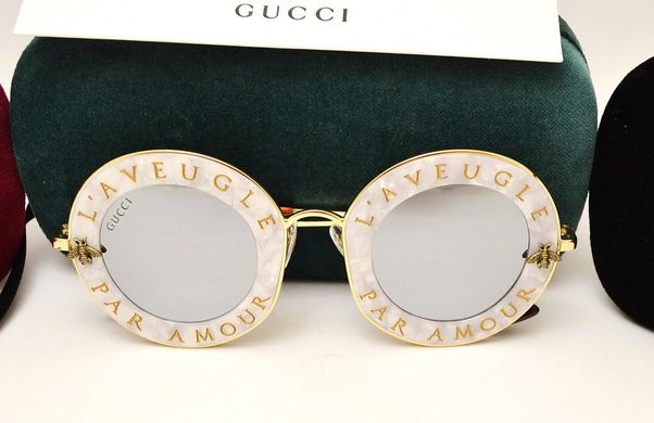 Окуляри Gucci GG 0113S L'Aveugle Par Amour Pearl купити, ціна 2 223 грн, Фото 28
