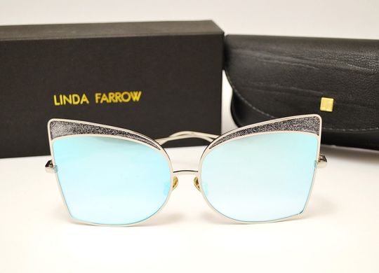 Окуляри Linda Farrow LF 813 Lux Blue-Mirror купити, ціна 2 800 грн, Фото 44
