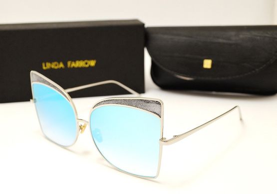 Окуляри Linda Farrow LF 813 Lux Blue-Mirror купити, ціна 2 800 грн, Фото 24