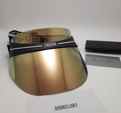 Козирок від сонця Dior Club 1 Visor (дзеркально-золотий) купити, ціна 850 грн, Фото 510