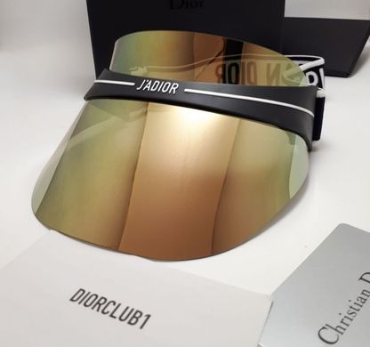 Козирок від сонця Dior Club 1 Visor (дзеркально-золотий) купити, ціна 850 грн, Фото 710
