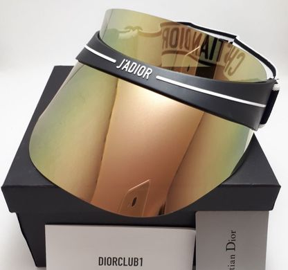 Козирок від сонця Dior Club 1 Visor (дзеркально-золотий) купити, ціна 850 грн, Фото 1010