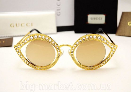 Окуляри Gucci GG 4287/S Gold-Mirror купити, ціна 4 332 грн, Фото 56