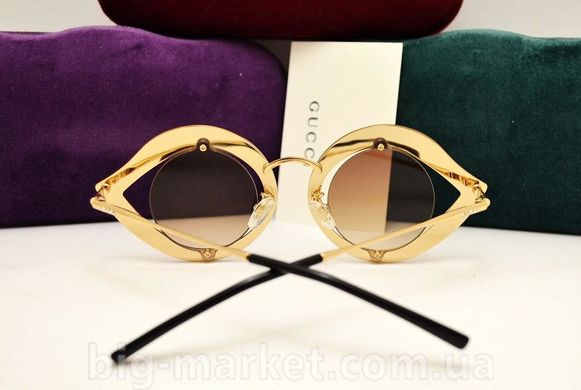Окуляри Gucci GG 0046 Gold-Brown купити, ціна 2 988 грн, Фото 56