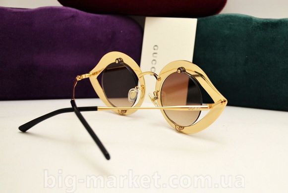 Окуляри Gucci GG 0046 Gold-Brown купити, ціна 2 988 грн, Фото 36