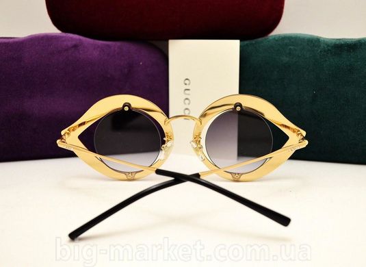 Окуляри Gucci GG 0046 Gold-Grey купити, ціна 2 988 грн, Фото 67