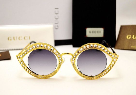 Окуляри Gucci GG 4287/S Gold-Grey купити, ціна 3 876 грн, Фото 26