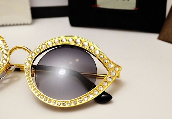 Окуляри Gucci GG 4287/S Gold-Grey купити, ціна 3 876 грн, Фото 46