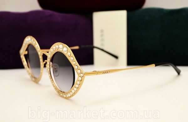 Окуляри Gucci GG 0046 Gold-Grey купити, ціна 2 988 грн, Фото 27