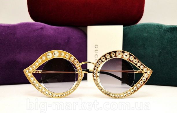 Окуляри Gucci GG 0046 Gold-Grey купити, ціна 2 988 грн, Фото 57