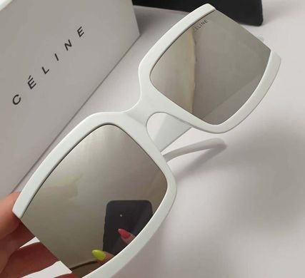 Окуляри Celine 084 білі з дзеркальною лінзою купити, ціна 610 грн, Фото 34