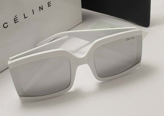 Очки Celine 084 белые с зеркальной линзой купить, цена 610 грн, Фото 44