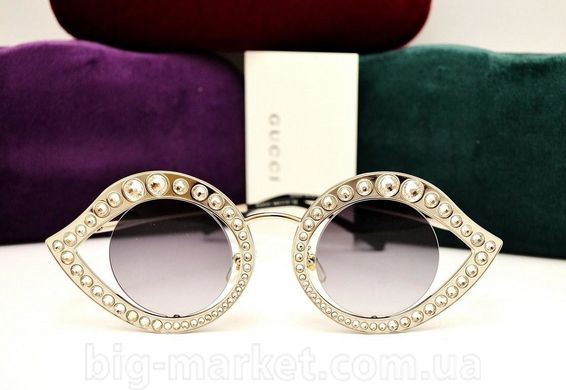 Окуляри Gucci GG 0046 Silver купити, ціна 2 988 грн, Фото 56