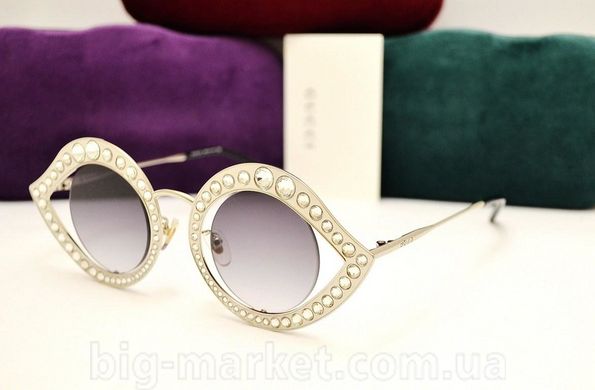 Окуляри Gucci GG 0046 Silver купити, ціна 2 988 грн, Фото 16