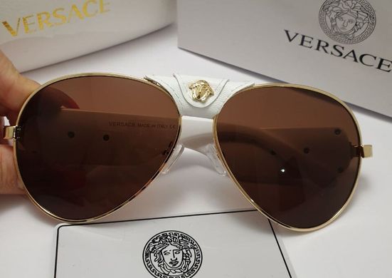 Окуляри Versace 2150 коричневі купити, ціна 600 грн, Фото 77