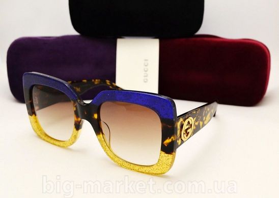 Окуляри Gucci GG 0083/S Blue-Gold купити, ціна 2 964 грн, Фото 15
