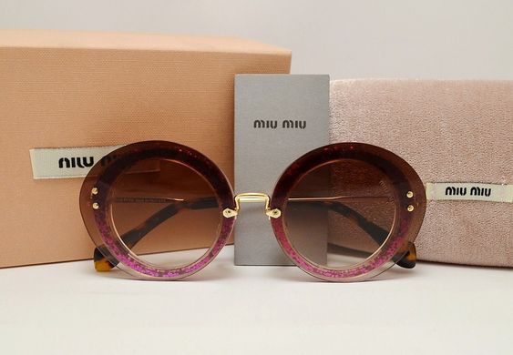 Окуляри Miu Miu SMU 55 R Brown-Pink купити, ціна 2 800 грн, Фото 26