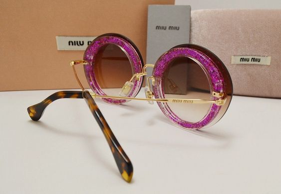 Окуляри Miu Miu SMU 55 R Brown-Pink купити, ціна 2 800 грн, Фото 36