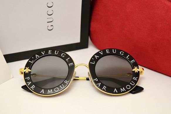 Окуляри Gucci GG 0113S L'Aveugle Par Amour Black купити, ціна 2 800 грн, Фото 27