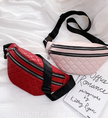 Поясная сумка розовая rhomb (598496980111) купить, цена 312 грн, Фото 415