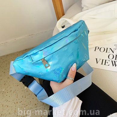 Поясна сумка блакитна shine (615269612589) купити, ціна 198 грн, Фото 26