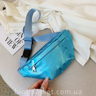 Поясна сумка блакитна shine (615269612589) купити, ціна 198 грн, Фото 36