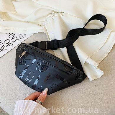 Поясна сумка чорна shine (615269612589) купити, ціна 198 грн, Фото 27