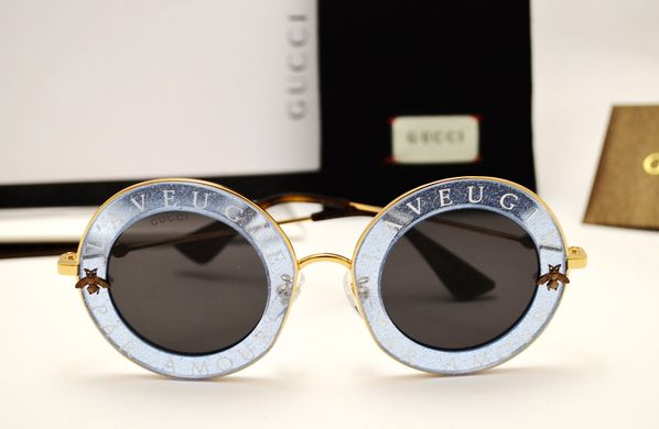 Окуляри Gucci GG 0113S L'Aveugle Par Amour Blue купити, ціна 2 340 грн, Фото 26