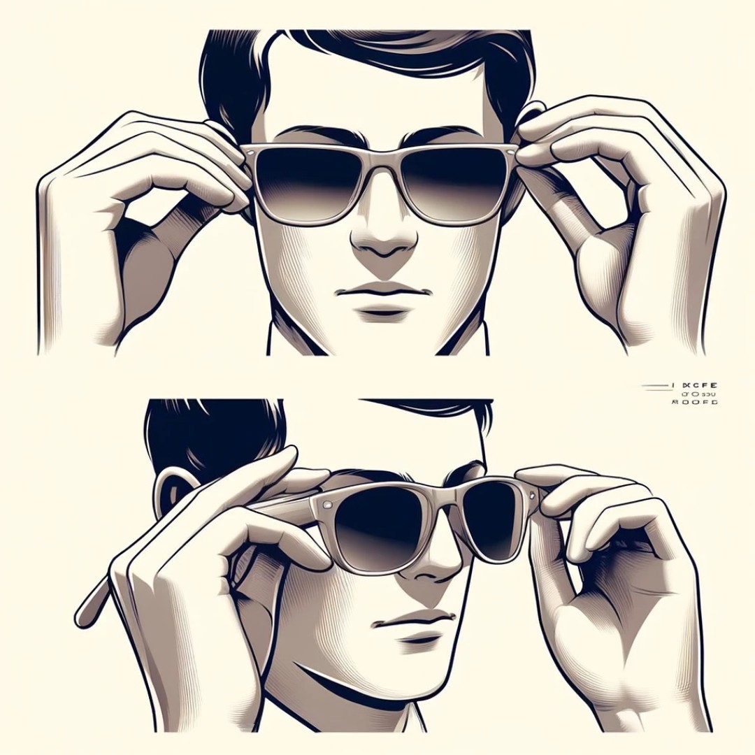 Правильне носіння та зняття сонцезахисних окулярів